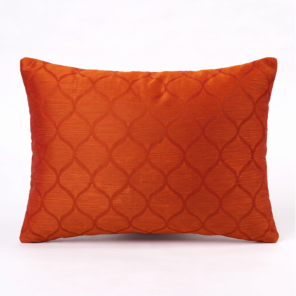 Shadow – Rust Ogee Embroidered Cushion Cover | Poly Taffeta | 3 Sizes