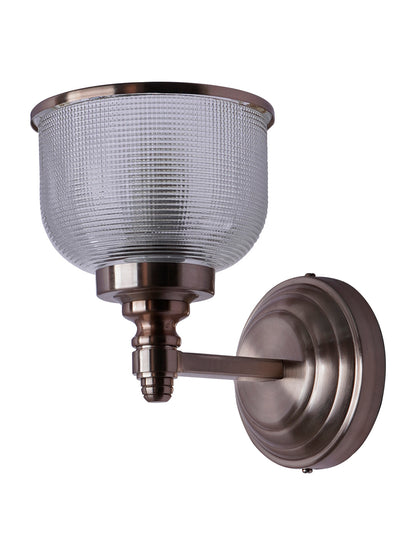 Rose Gold Glass Mild Steel 1-Light Wall Sconce – 20.3 cm