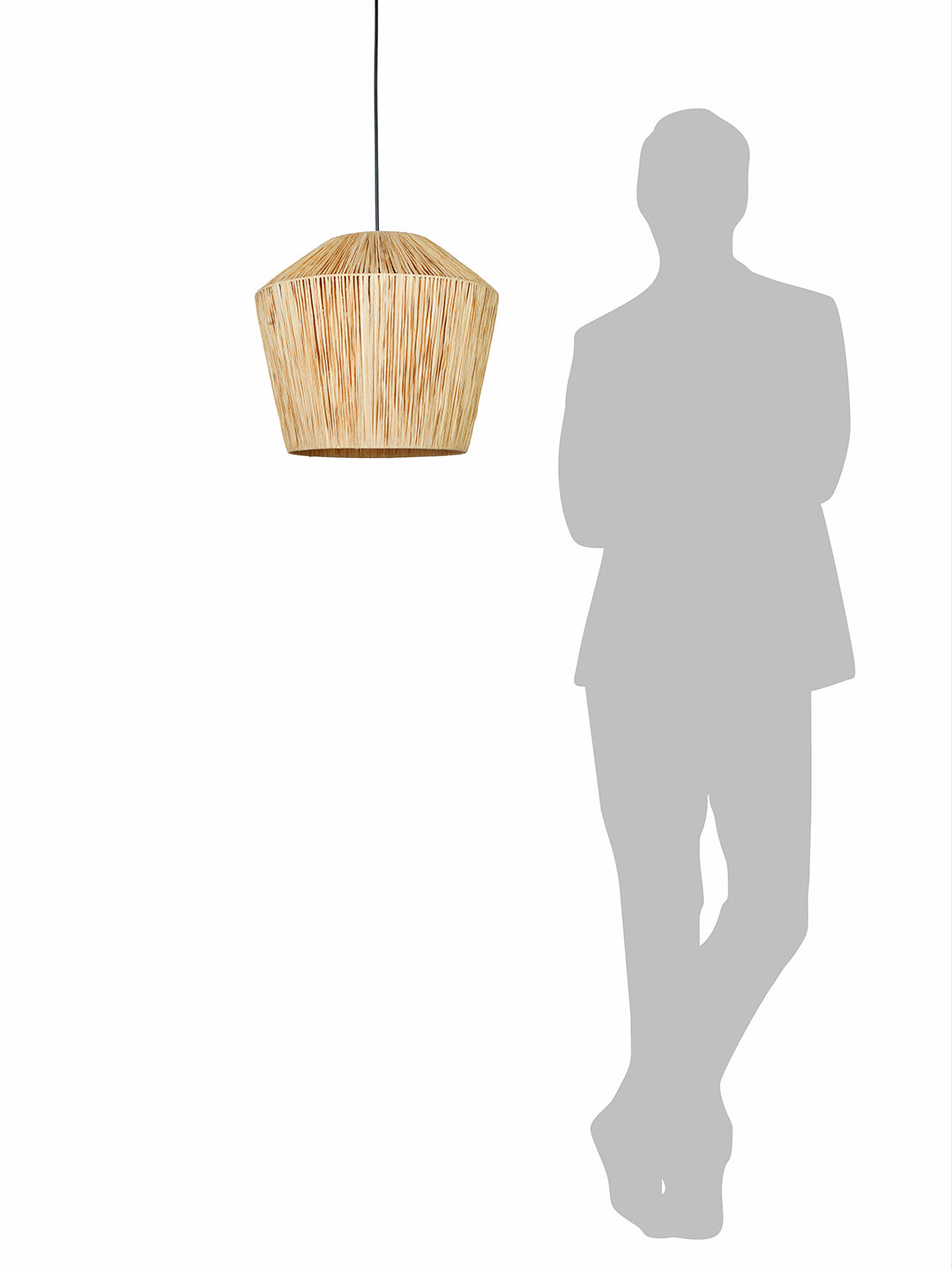 Natural Cane 1-Light Pendant – 35.6 cm