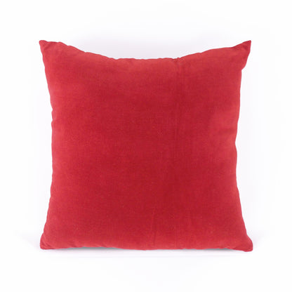 Red Velvet & Linen Reversible Christmas Cushion Cover 40x40cm
