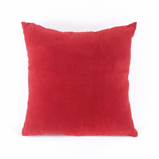Red Velvet & Linen Reversible Christmas Cushion Cover 40x40cm
