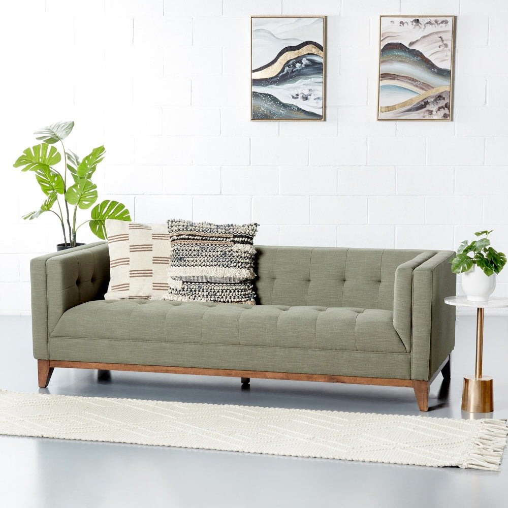 Green Cushion Sofa – Ultra‑Premium Memory Foam Leather Couch