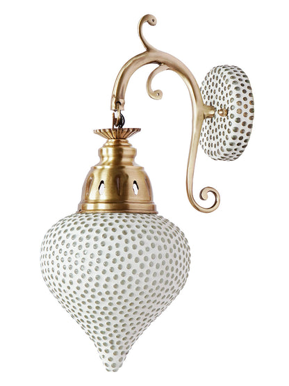 Brass Antique Glass 1-Light Wall Sconce – 41.9 cm