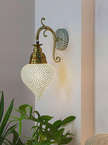Brass Antique Glass 1-Light Wall Sconce – 41.9 cm