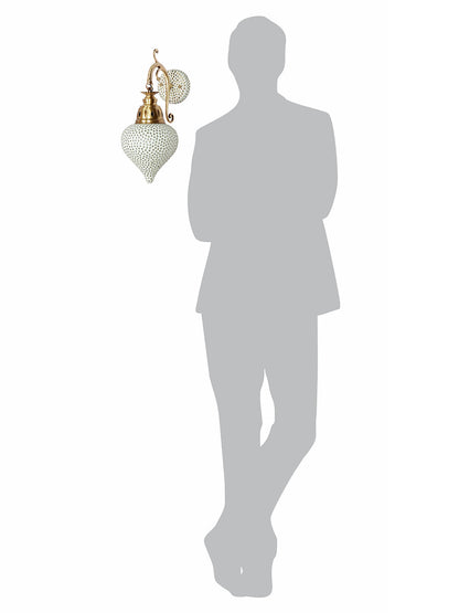Brass Antique Glass 1-Light Wall Sconce – 41.9 cm