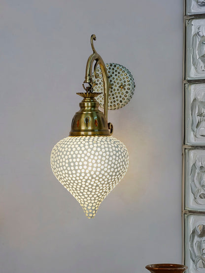 Brass Antique Glass 1-Light Wall Sconce – 41.9 cm