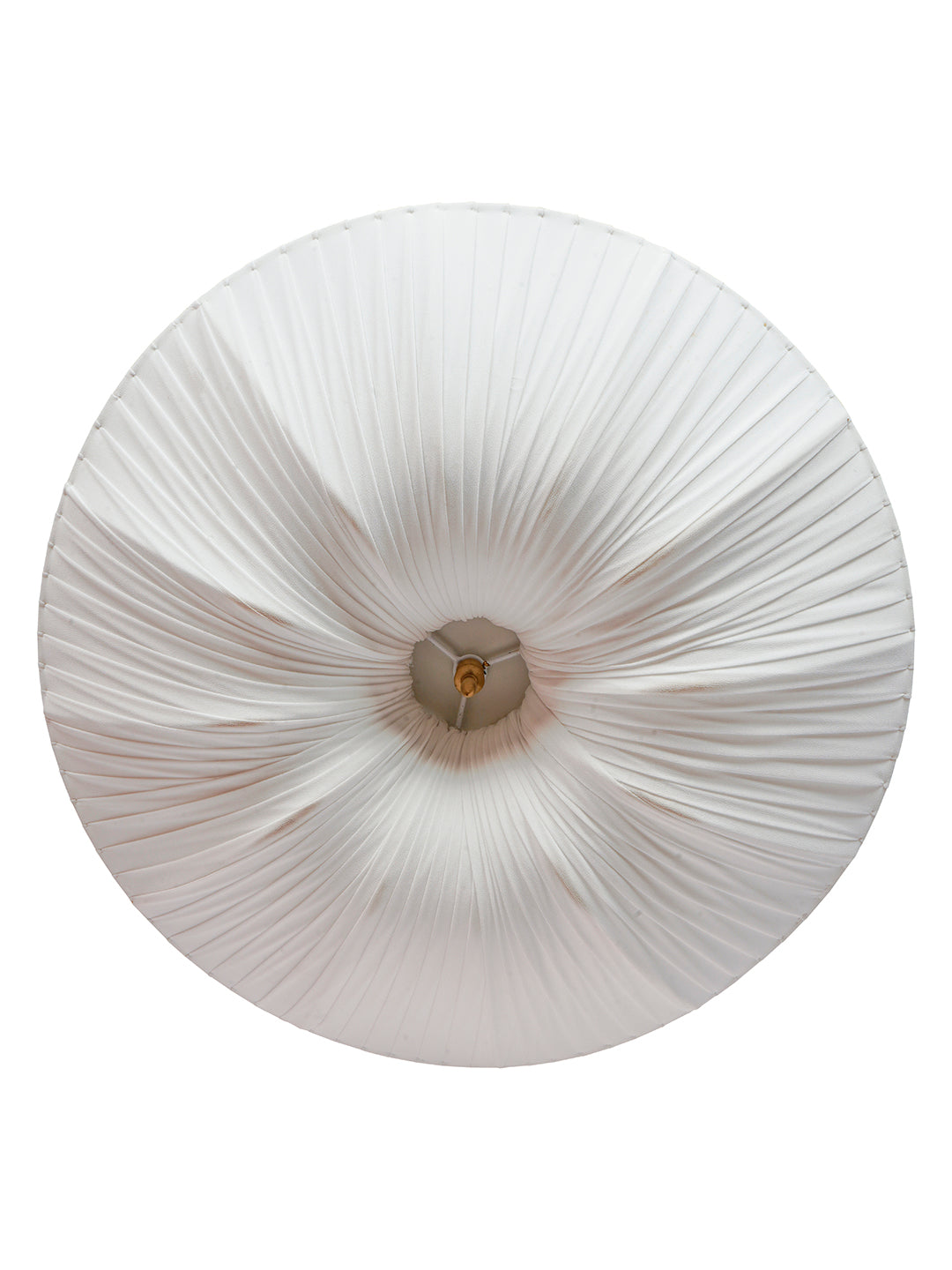 White Fabric 5-Light Saucer Pendant Light – 61 cm