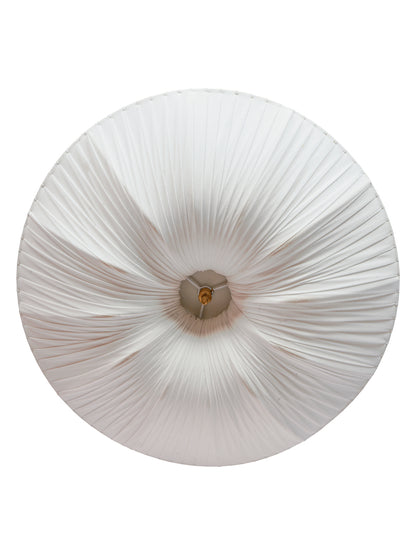 White Fabric 5-Light Saucer Pendant Light – 61 cm
