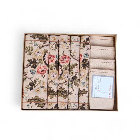 Amour Table Linen Gift Pack | 3 Colours × 3 Combinations | Beige, Blush & Duck Egg