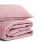 Old Rose 300TC Fine Cotton Quilted Bed Set – Diamond Pattern Tuck Quilting