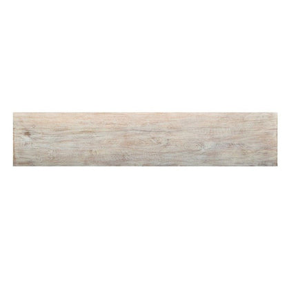 Handcrafted Carved Mango Wood Sideboard with White Wash Finish