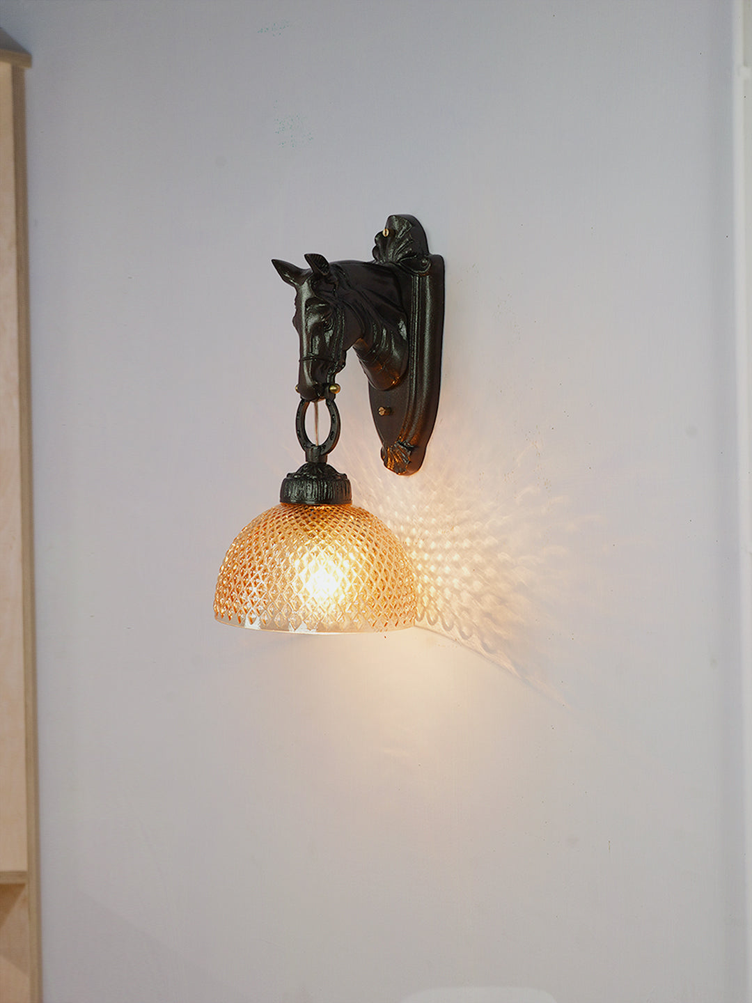 Brown Aluminium 1-Light Wall Sconce – 39.4 cm