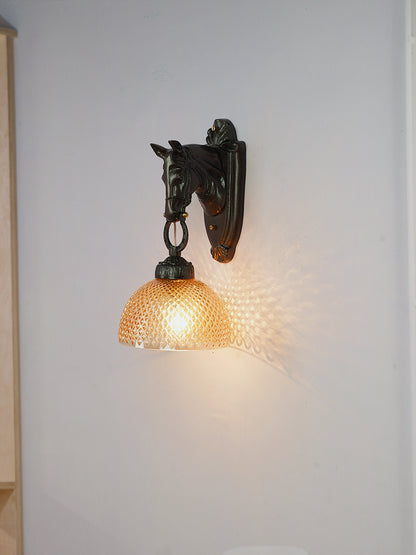 Brown Aluminium 1-Light Wall Sconce – 39.4 cm