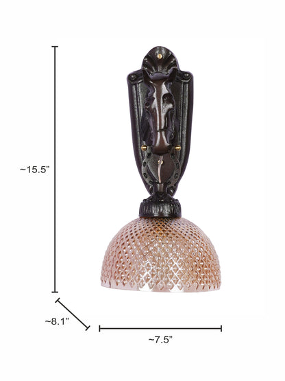 Brown Aluminium 1-Light Wall Sconce – 39.4 cm