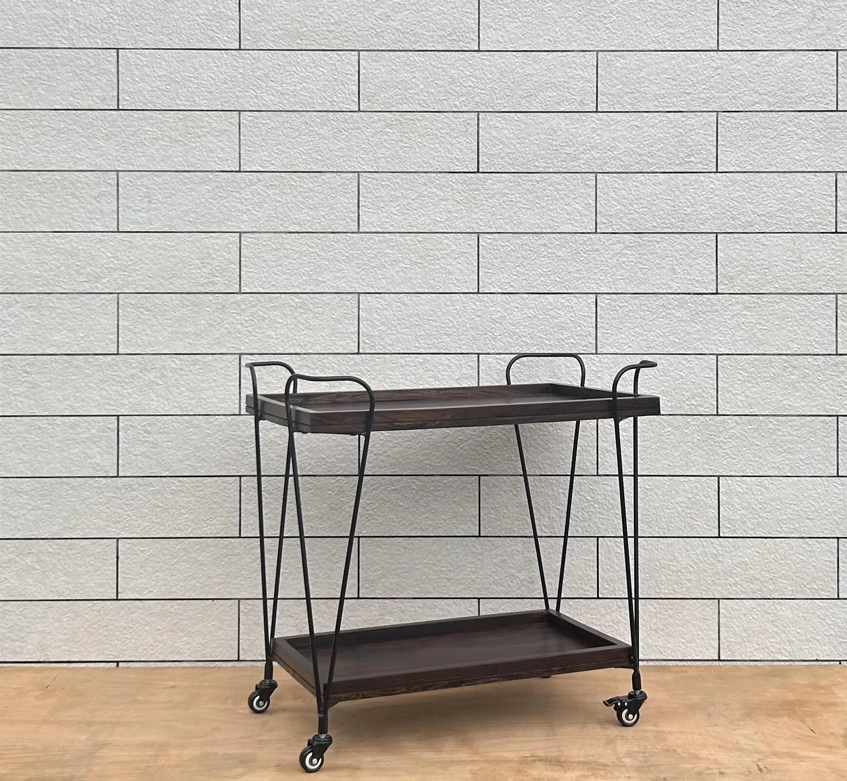 Handcrafted Solid Sheesham Wood Oli Serving Trolley – Elegant Indian Design