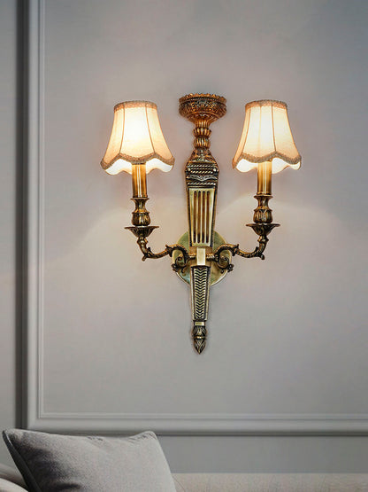 Brass Antique Aluminium 2-Light Wall Sconce – 61 cm
