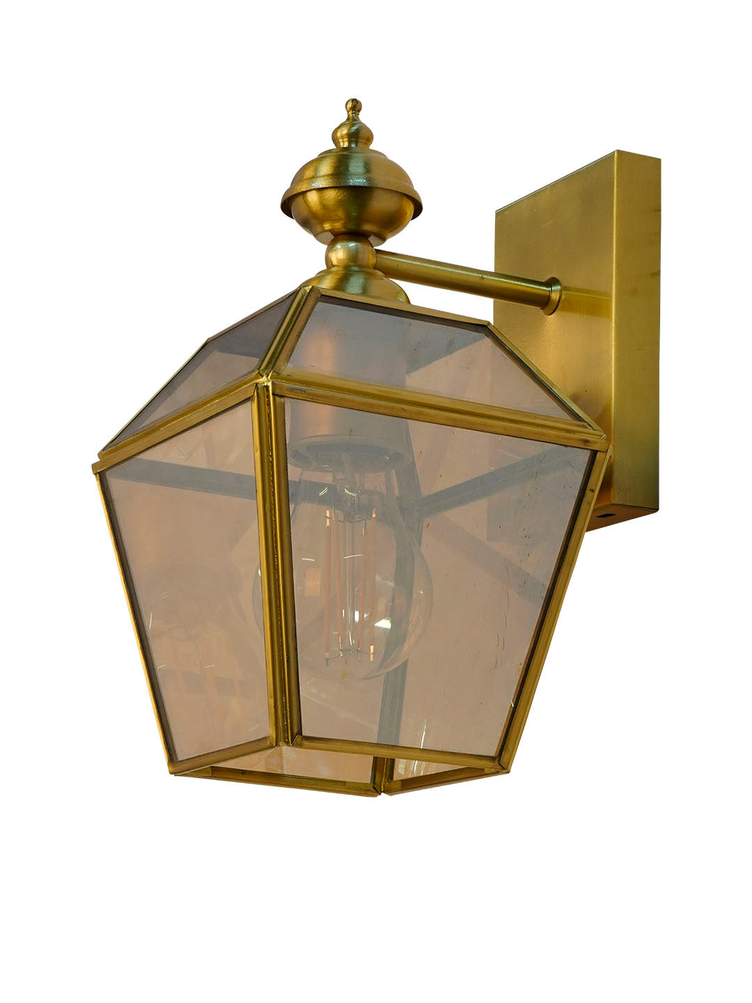 Brass Antique Glass Brass 1-Light Wall Sconce – 22.9 cm