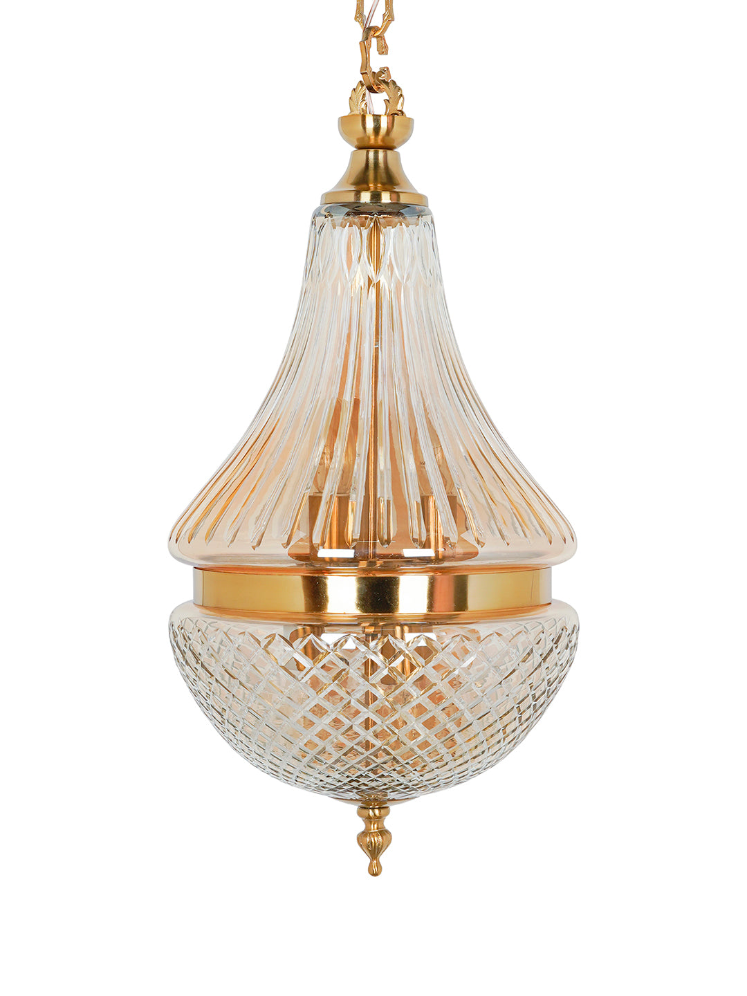 Golden Luster Cut Glass 6-Light Pendant Light – 34.3 cm