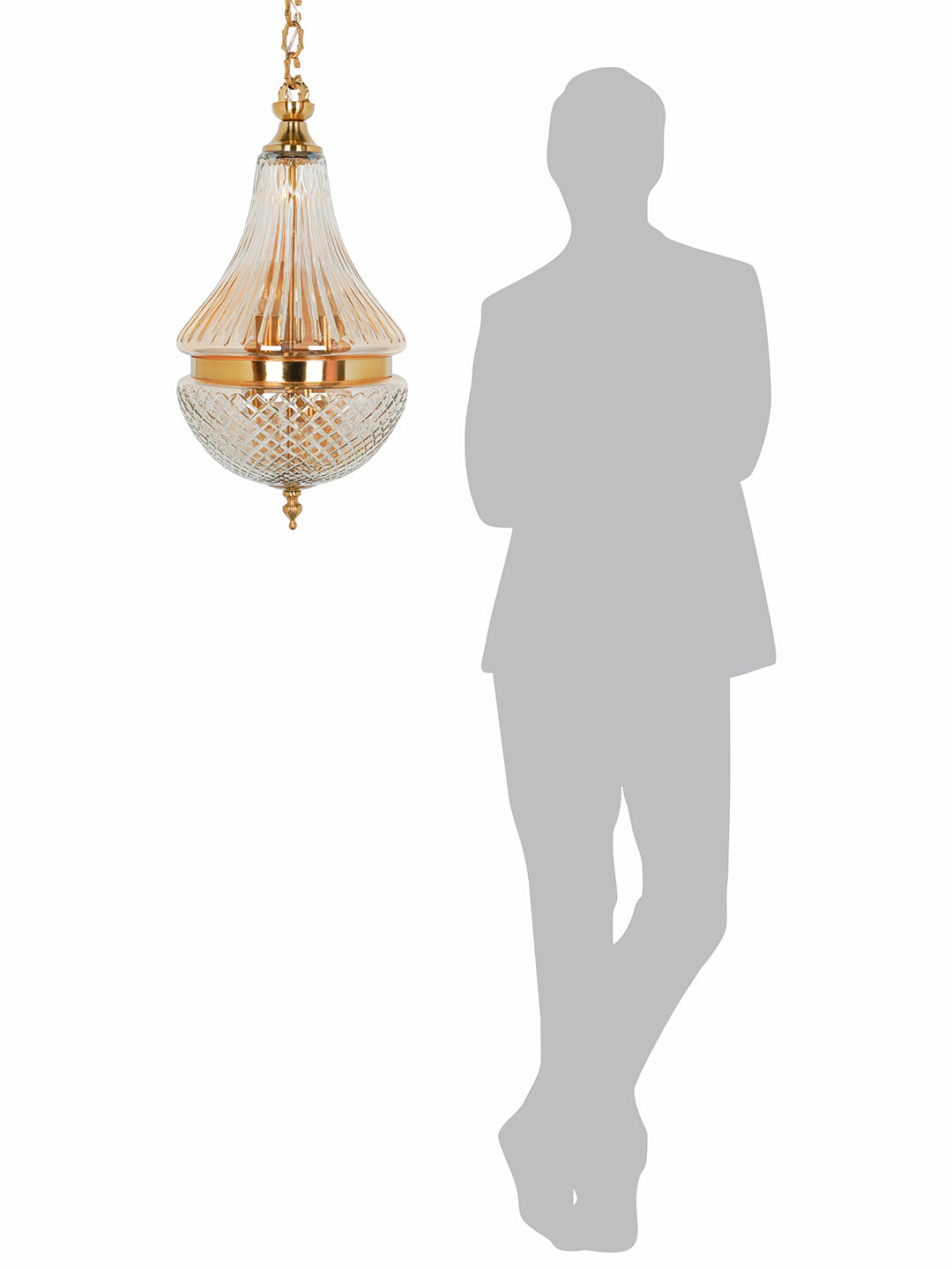 Golden Luster Cut Glass 6-Light Pendant Light – 34.3 cm