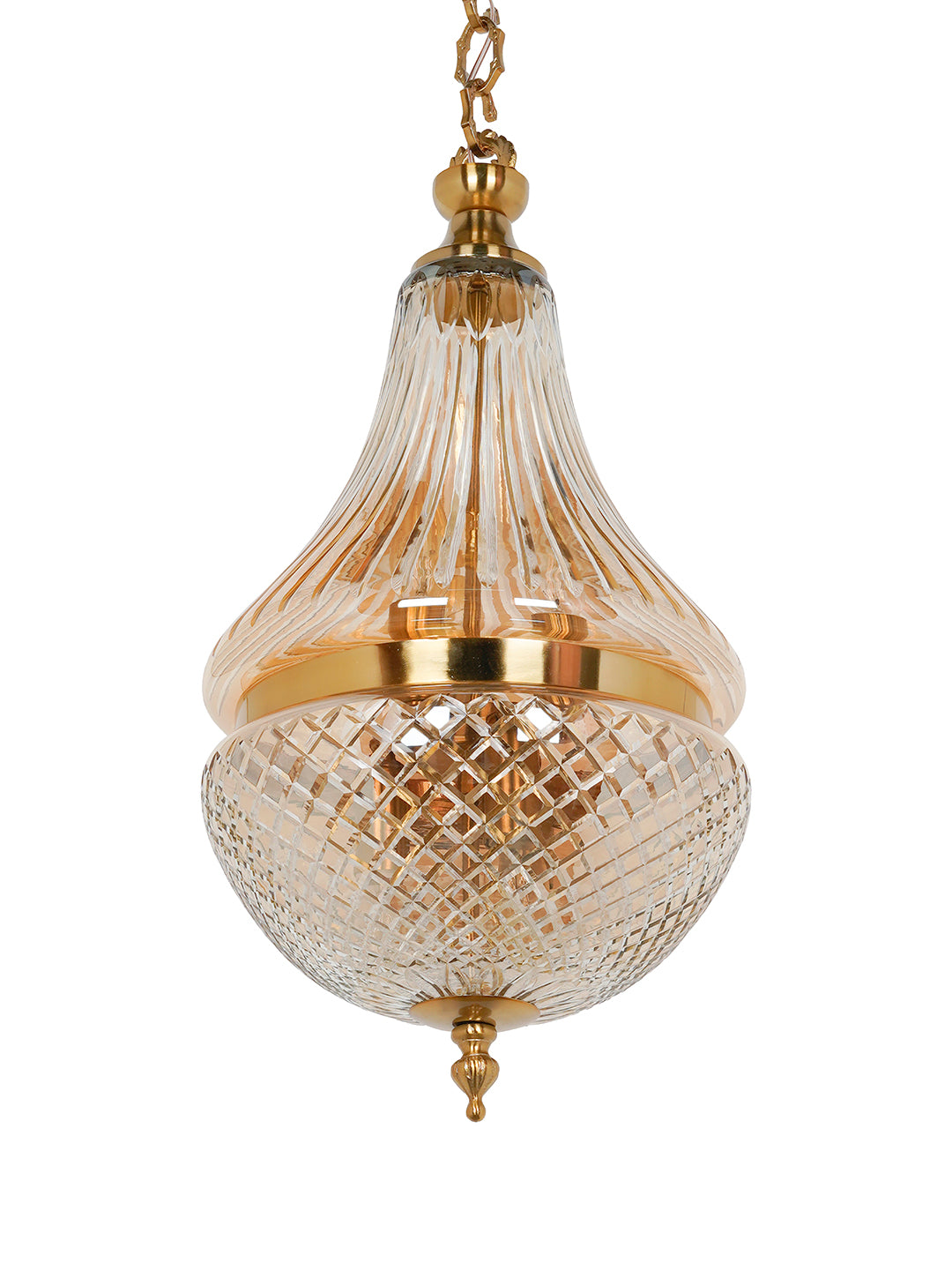 Golden Luster Cut Glass 6-Light Pendant Light – 34.3 cm