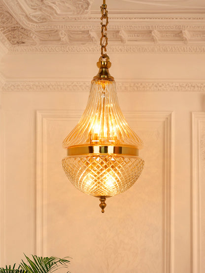 Golden Luster Cut Glass 6-Light Pendant Light – 34.3 cm
