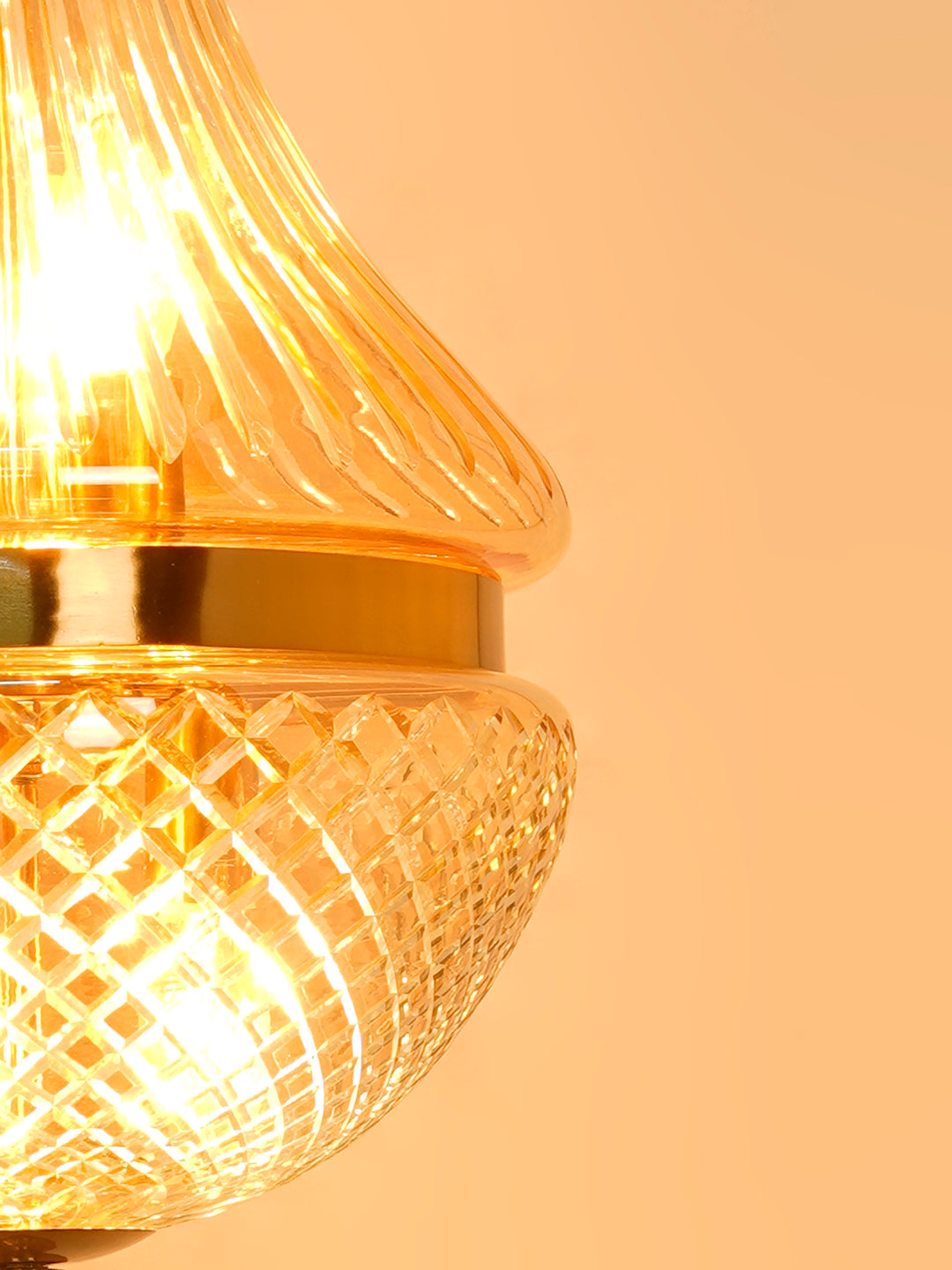 Golden Luster Cut Glass 6-Light Pendant Light – 34.3 cm