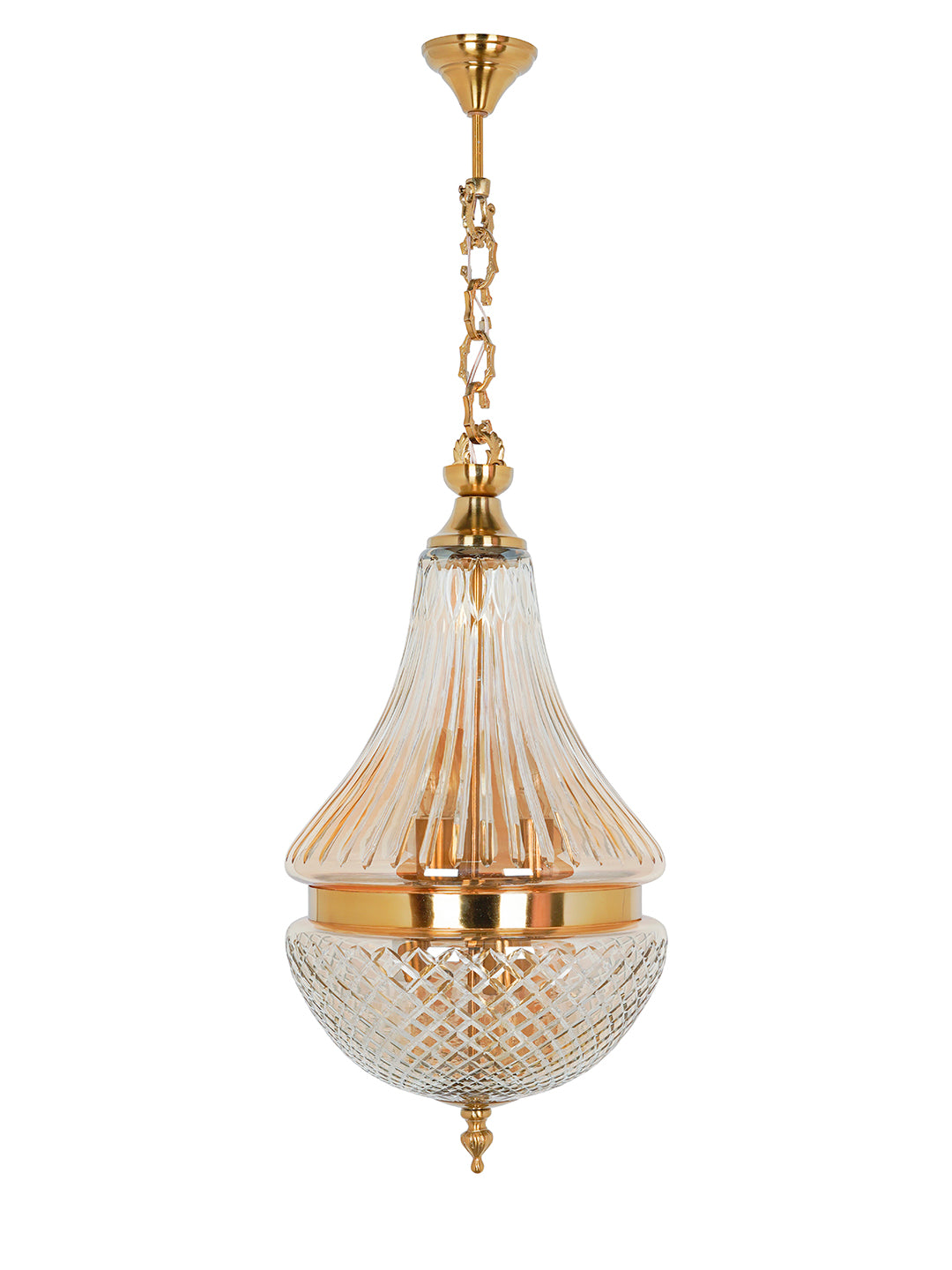 Golden Luster Cut Glass 6-Light Pendant Light – 34.3 cm