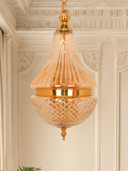 Golden Luster Cut Glass 6-Light Pendant Light – 34.3 cm