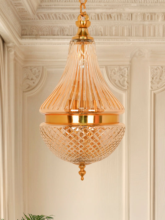 Golden Luster Cut Glass 6-Light Pendant Light – 34.3 cm
