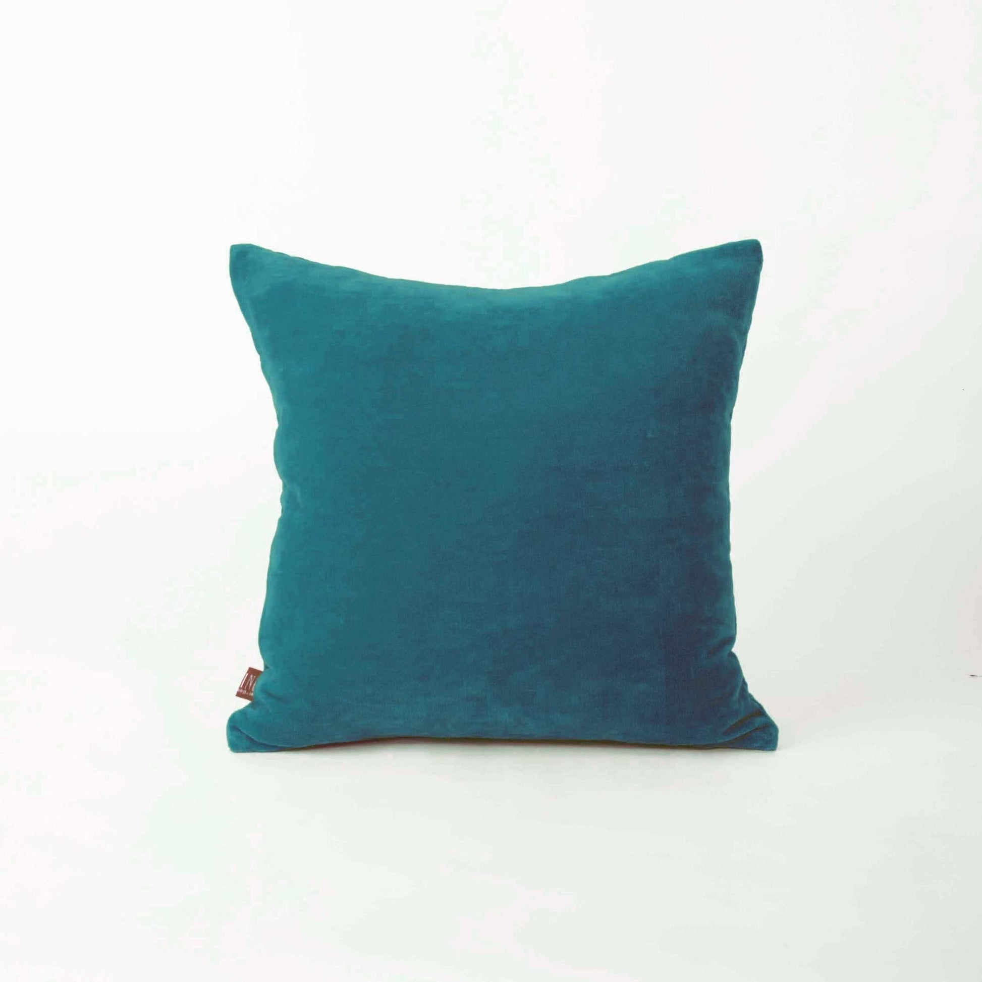 Dark Turquoise Quilted Velvet Pillow Cover – 16×16 & 18×18 – Vliving