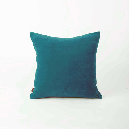 Dark Turquoise Quilted Velvet Pillow Cover – 16×16 & 18×18 – Vliving
