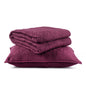 Plum Cotton Quilted Bed Set | Diamond Pattern | Handmade | Twin, Queen & King