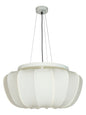 Ivory Fabric Mild Steel 5-Light Pendant – 61 cm