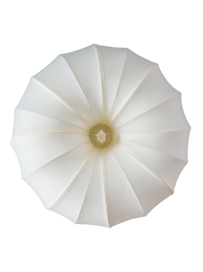 Ivory Fabric Mild Steel 5-Light Pendant – 61 cm