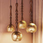 Handcrafted Wooden Bubble Pendant with Gold Leaf Detailing