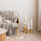 Gold Leafed Marble Temple Corner Sculpture Luxury Home Décor