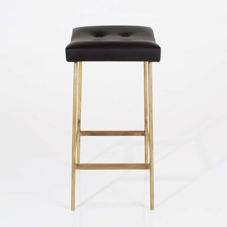 Premium Metal Leather Bunda Bar Stool - Tufted Upholstery, Custom Heights
