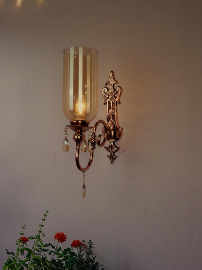 Copper Glass Mild Steel 1-Light Wall Sconce – 49.5 cm
