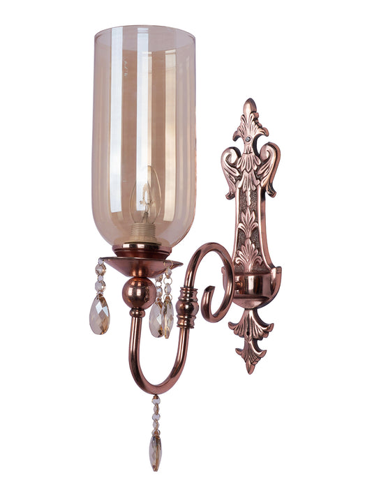 Copper Glass Mild Steel 1-Light Wall Sconce – 49.5 cm