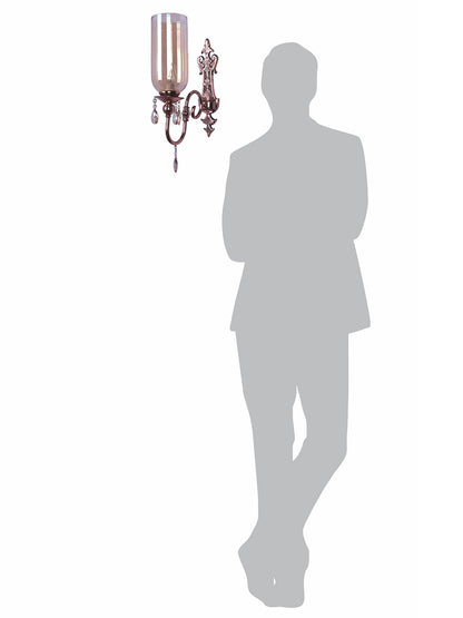 Copper Glass Mild Steel 1-Light Wall Sconce – 49.5 cm