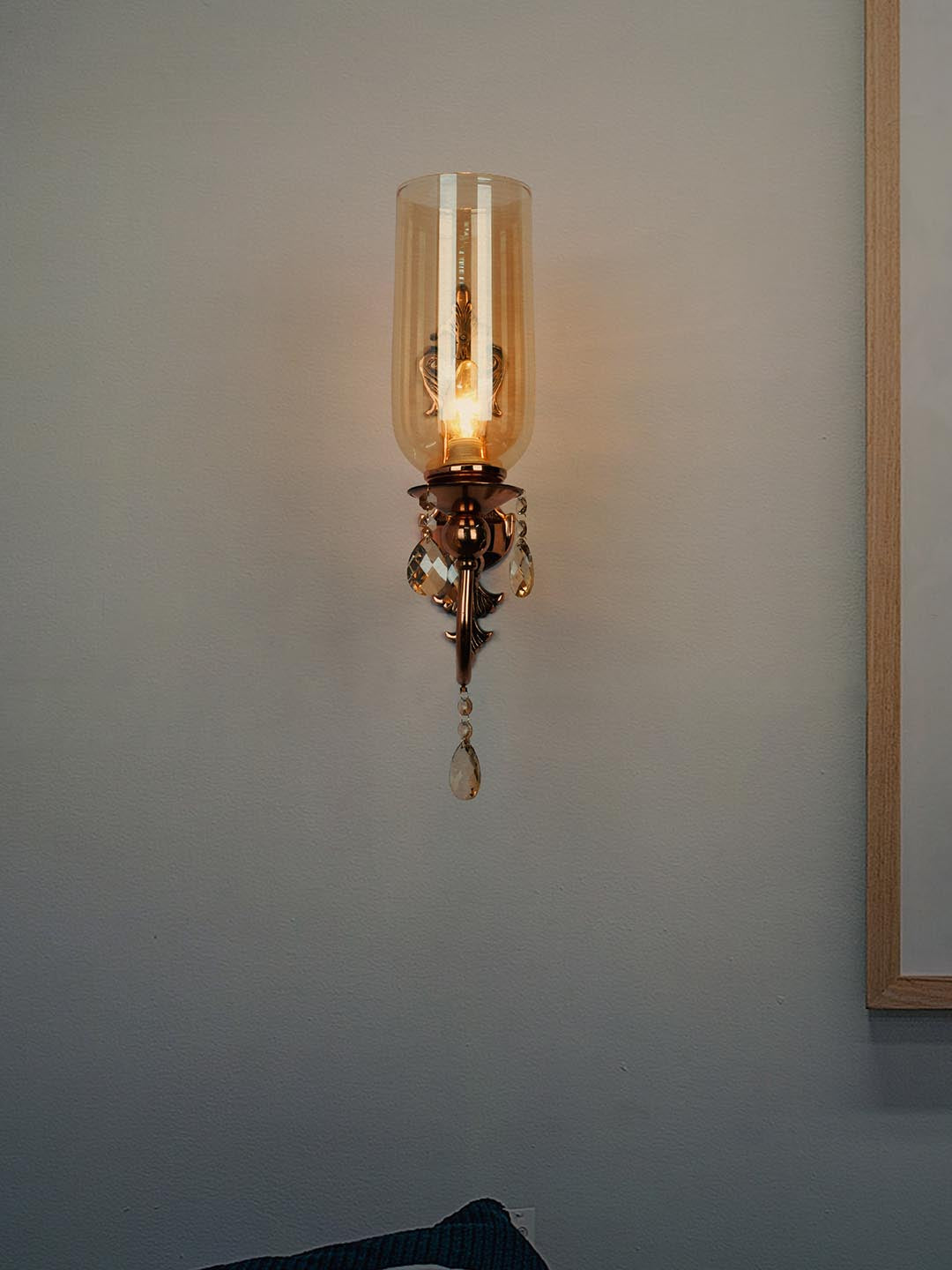 Copper Glass Mild Steel 1-Light Wall Sconce – 49.5 cm