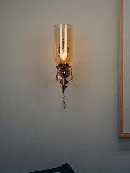 Copper Glass Mild Steel 1-Light Wall Sconce – 49.5 cm