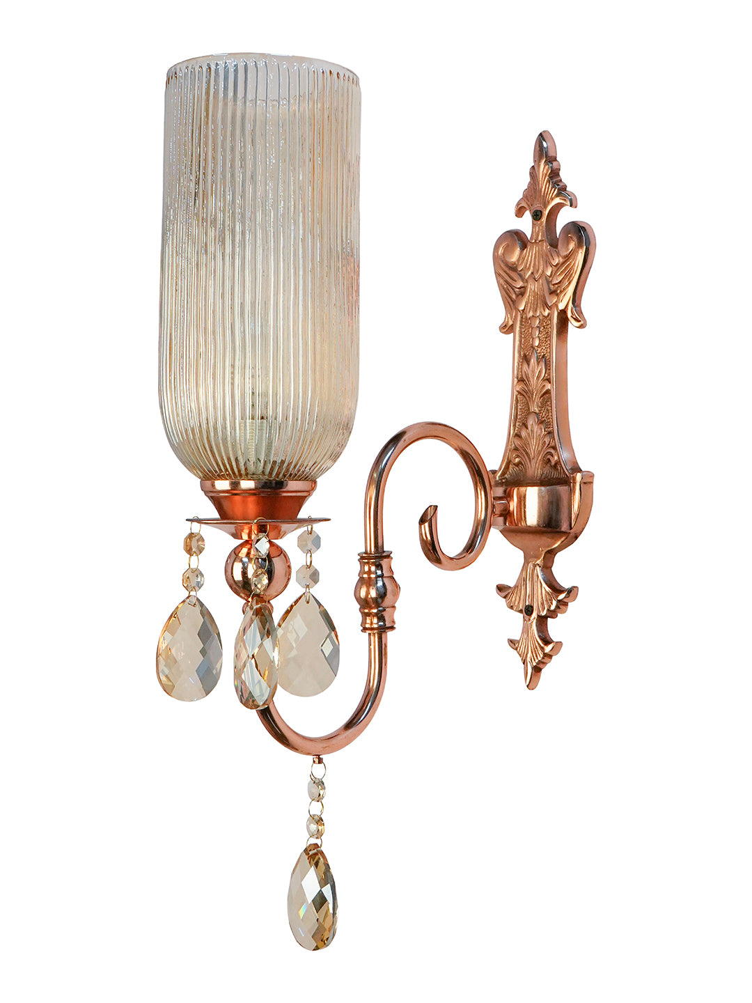 Copper Glass Mild Steel 1-Light Wall Sconce – 53.3 cm