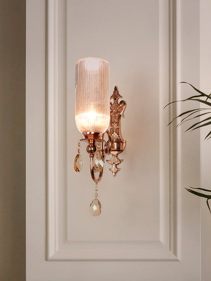 Copper Glass Mild Steel 1-Light Wall Sconce – 53.3 cm