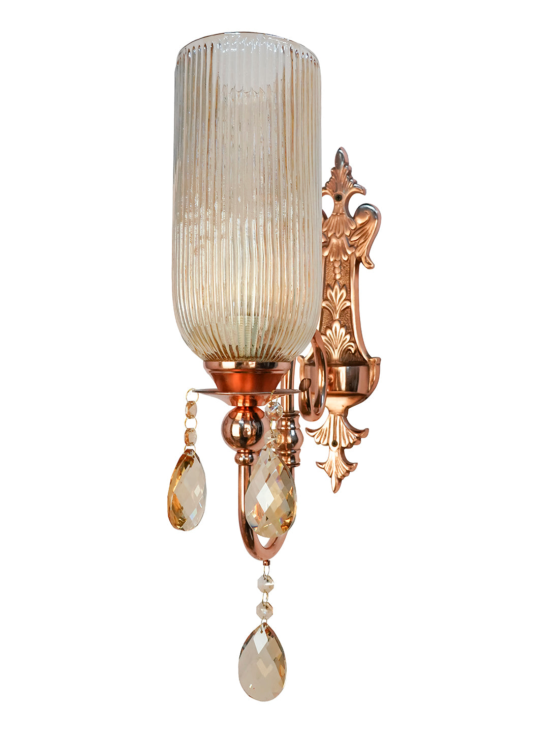 Copper Glass Mild Steel 1-Light Wall Sconce – 53.3 cm