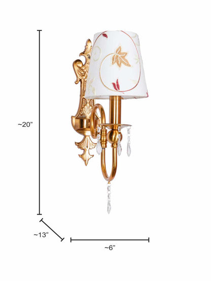 Brass Antique Aluminium 1-Light Wall Sconce – 50.8 cm