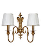 Brass Antique Fabric Mild Steel 2-Light Wall Sconce – 41.9 cm