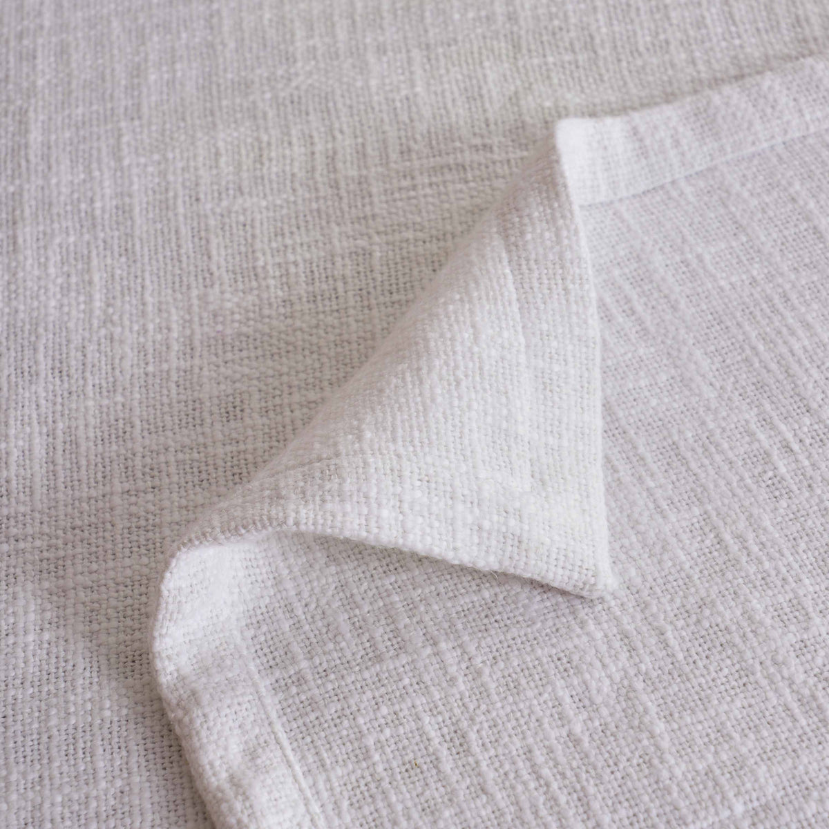 PURE ELEMENTS - Pure Slub Cotton White Table Cloth – Textured Finish | 2 Sizes