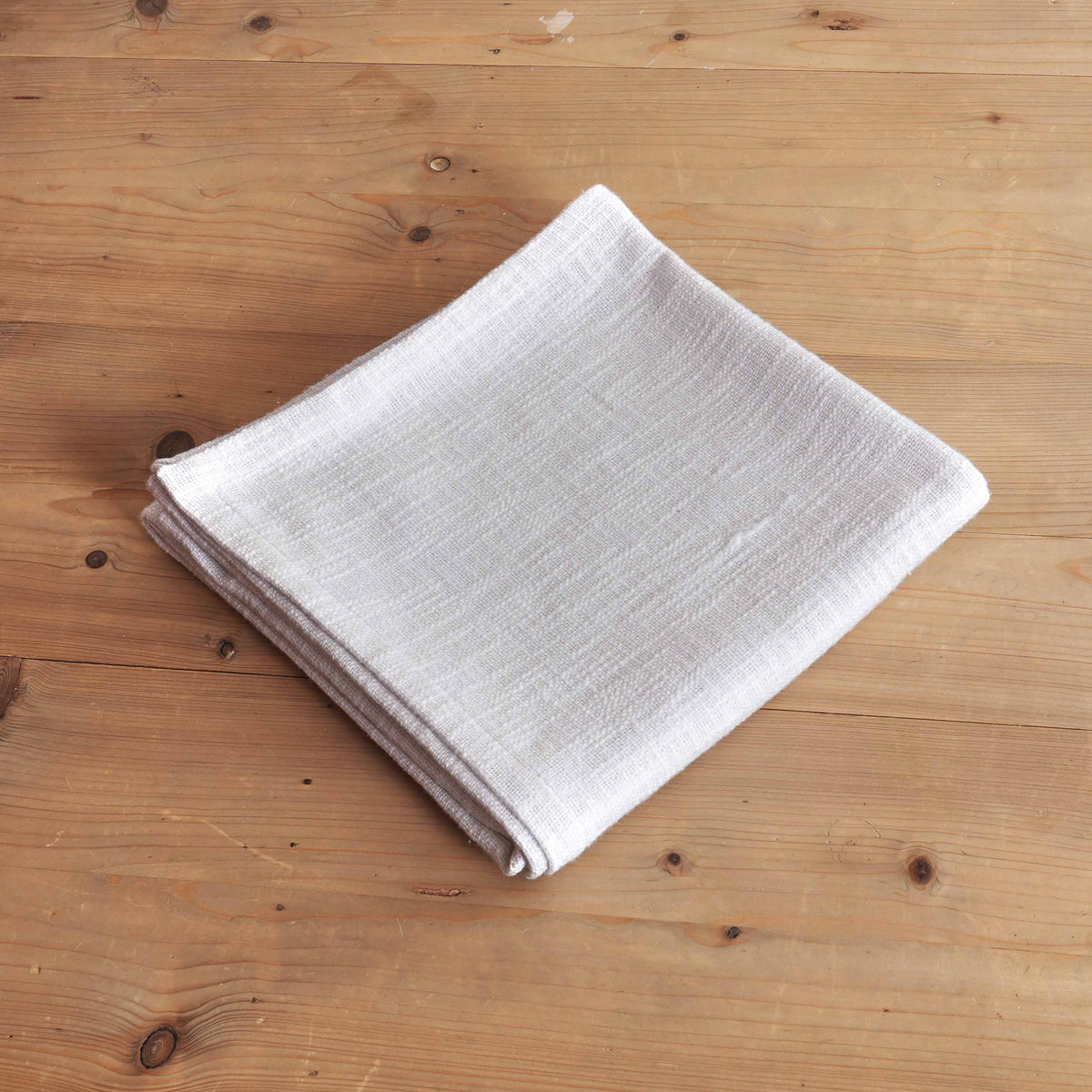 PURE ELEMENTS - Pure Slub Cotton White Table Cloth – Textured Finish | 2 Sizes
