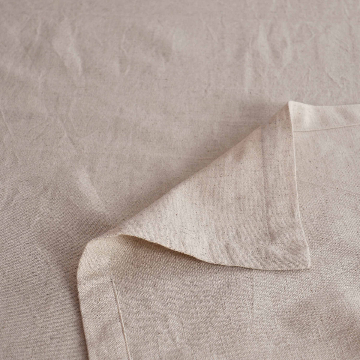 PURE ELEMENTS - Cotton Flex Light Beige Table Cloth – Linen Look | 2 Sizes